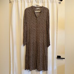 Neuflora Brown Floral Dress: Size M